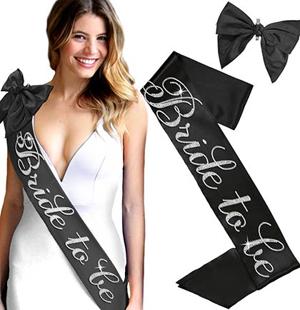 Flirty Bride to Be Sash & Bow Set
