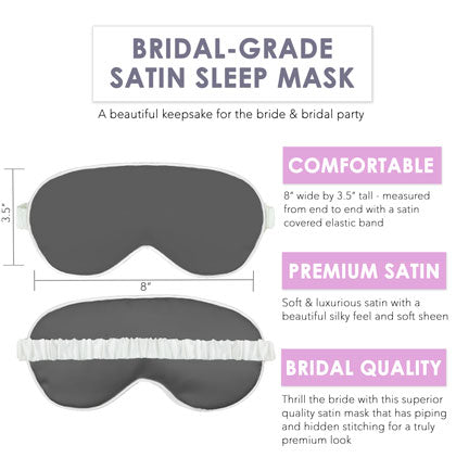 Silver Bride Squad Mask, Scrunchie & Nail File Set