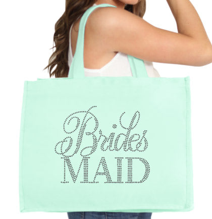 Flirty Bridesmaid Large Canvas Tote