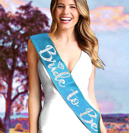 Bride to Be Diamond Silver Glitter Sash