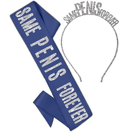 Same Pen*s Forever Silver Headband & Sash Set