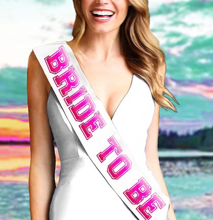 Hot Pink Bride to Be Sporty Sash