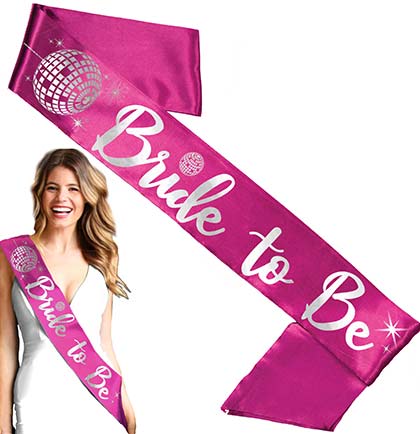 Bride to Be Diamond Disco Sash
