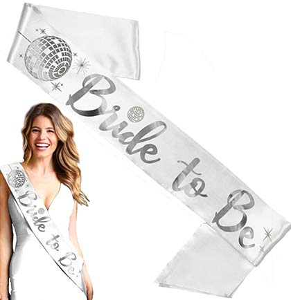 Bride to Be Diamond Disco Sash