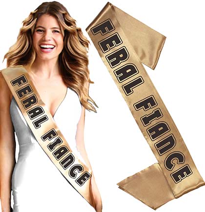 Black Feral Fiance Sash
