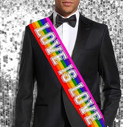 Love is Love Rainbow Sash
