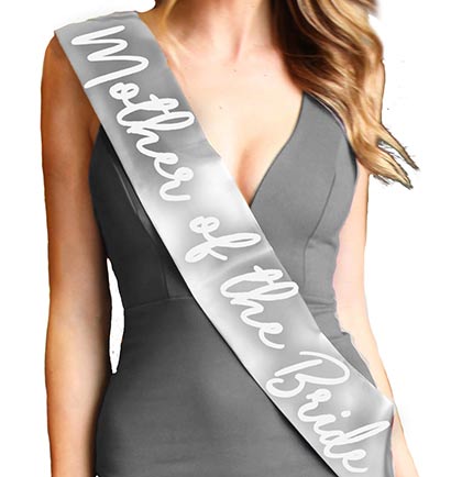 Mother of the Bride & Mother of the Groom Silver Sash