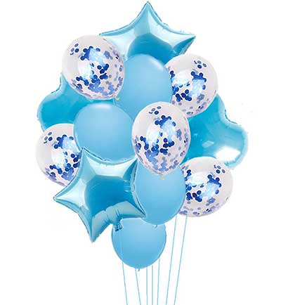 Light Blue Balloon Mix Bouquet