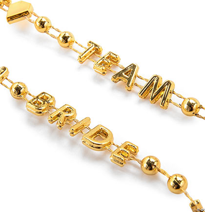 Team Bride Gold Necklace - Set of 2