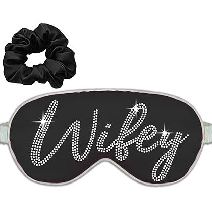Rhinestone Wifey Sleep Mask & Scrunchie