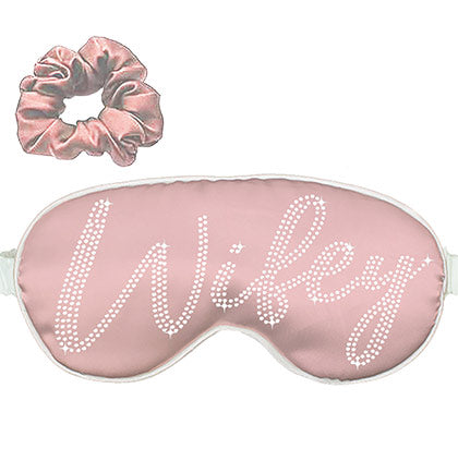 Rhinestone Wifey Sleep Mask & Scrunchie