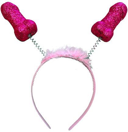 Hot Pink Pecker Headband Bopper