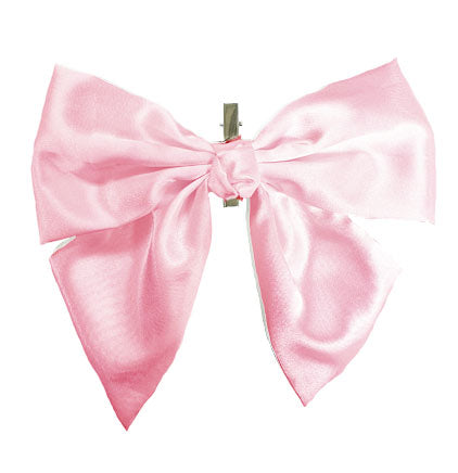 Blush Satin Bow Clip for Sashes & Veils