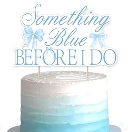 Something Blue Before I Do Cake Topper