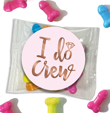 Multi-Colored I Do Crew Mini Candy Pack - Set of 6