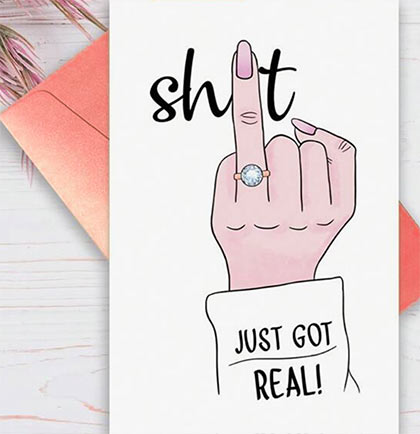 Shit Just Got Real Greeting Card