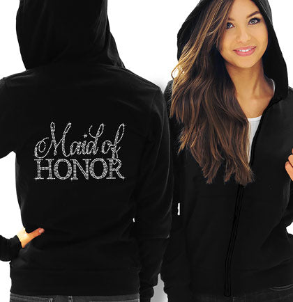 Flirty Maid of Honor Lightweight Black Hoodie
