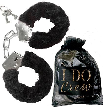 I Do Crew Fuzzy Handcuff Set - Black
