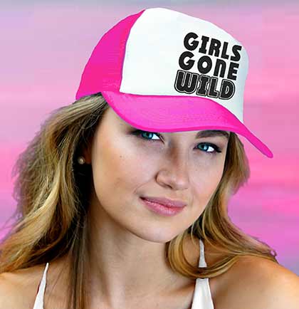 Black Girls Gone Wild Pink and White Trucker Hat