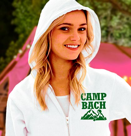 Camp Bach Small Green Lightweight Hoodie