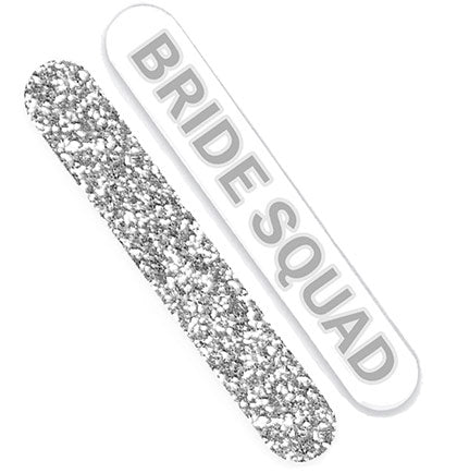 Silver Bride Squad Mask, Scrunchie & Nail File Set