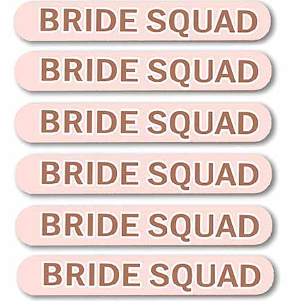 Bride Squad Rose Gold Nail File Set