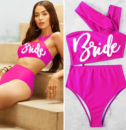 Bride White Glam Cut-Out Swimsuit