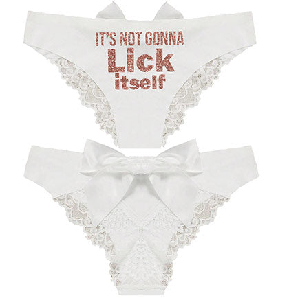 Lick Itself White Bow Back Panty