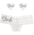 Silver Glam Bride Pasty & Panty White Set