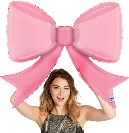 Pink Bow Shaped Balloon - 41"