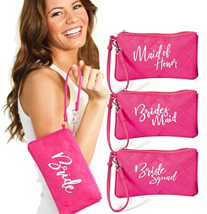 Bridal Pink Zipper Pouch