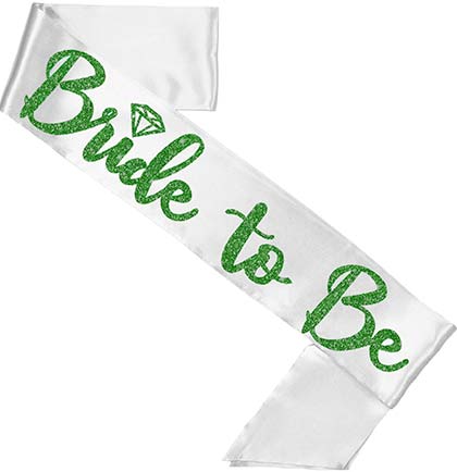 Bride to Be Diamond White Sash