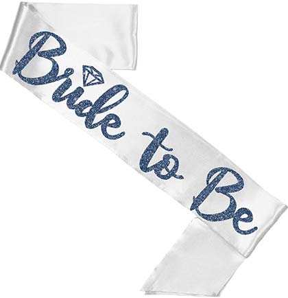 Bride to Be Diamond White Sash