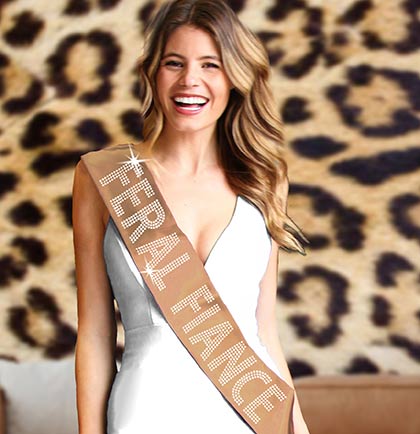 Feral Fiance Rhinestone Sash