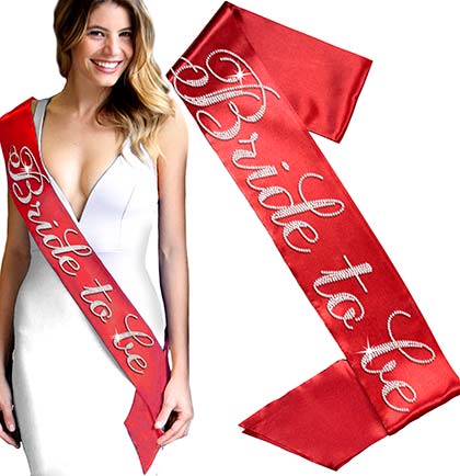 Flirty Bride To Be Rhinestone Sash