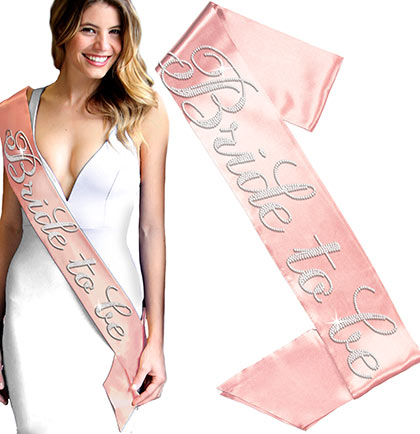 Flirty Bride To Be Rhinestone Sash
