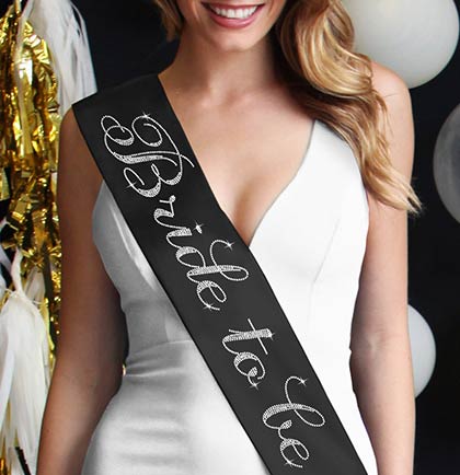 Flirty Bride To Be Rhinestone Sash