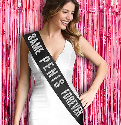 Bride to Be Ombre Animal Print & Black Sam Pen*s Sash - Set of 2