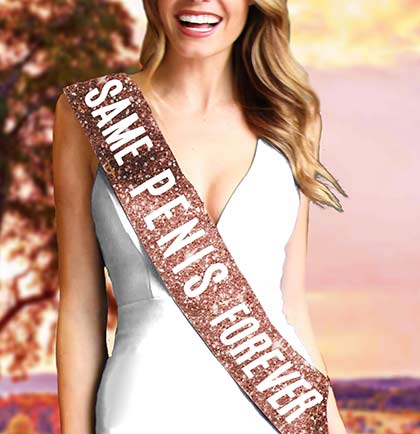 Rose Gold Glam Bride to Be & Sam Pen*s Rose Gold Sparkle Sash - Set of 2