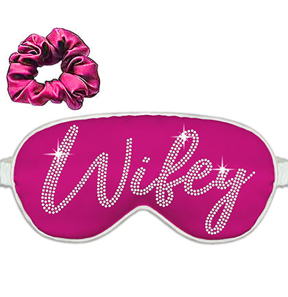 Rhinestone Wifey Sleep Mask & Scrunchie