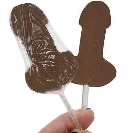 Dark Chocolate Espresso Penis Shaped Lollipop Sucker