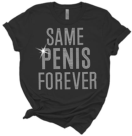 Same Pen*s Forever Rhinestone Black Tee