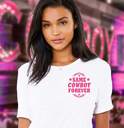 Same Cowboy Forever White Tshirt