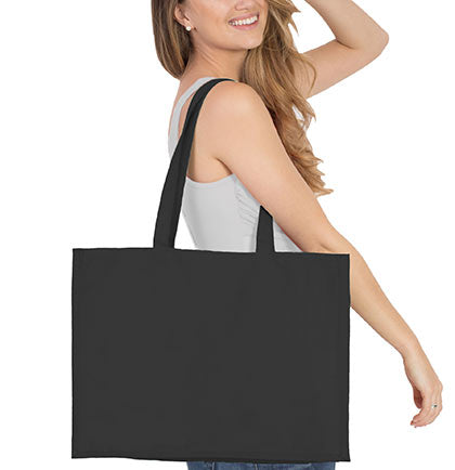 Large Black Canvas Tote Bag