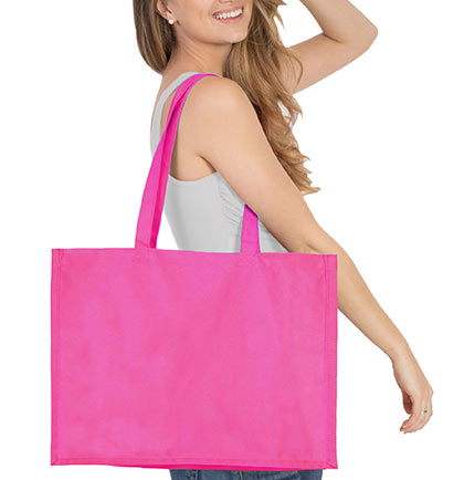 Hot Pink Large Canvas Tote