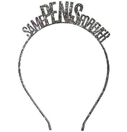 Same Pen*s Forever Black Multi Glitter Headband
