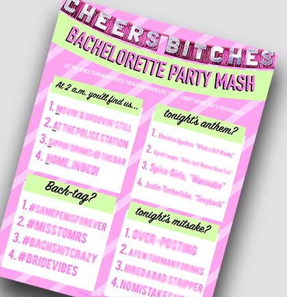 Bachelorette Party M.A.S.H Game Download