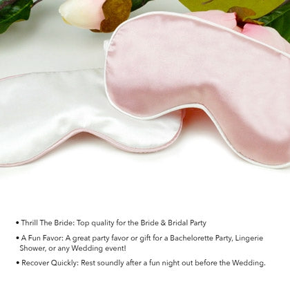 Rose Gold Glitter Bride Diamond Sleep White Floral Mask
