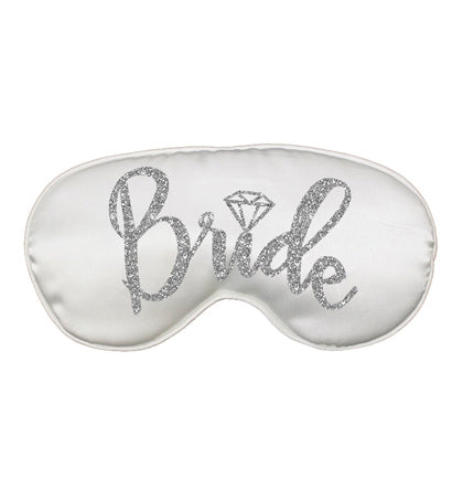 Bridal Party with Diamond Silver Glitter Sleep Mask