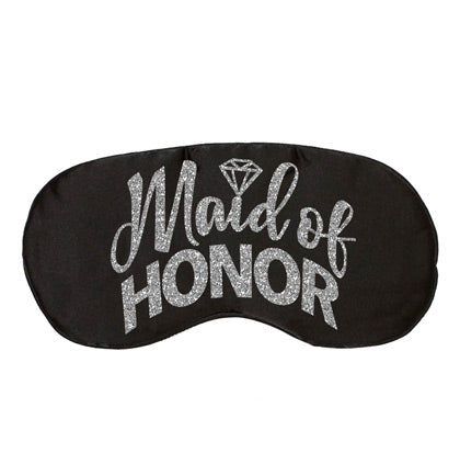 Bridal Party with Diamond Silver Glitter Sleep Mask